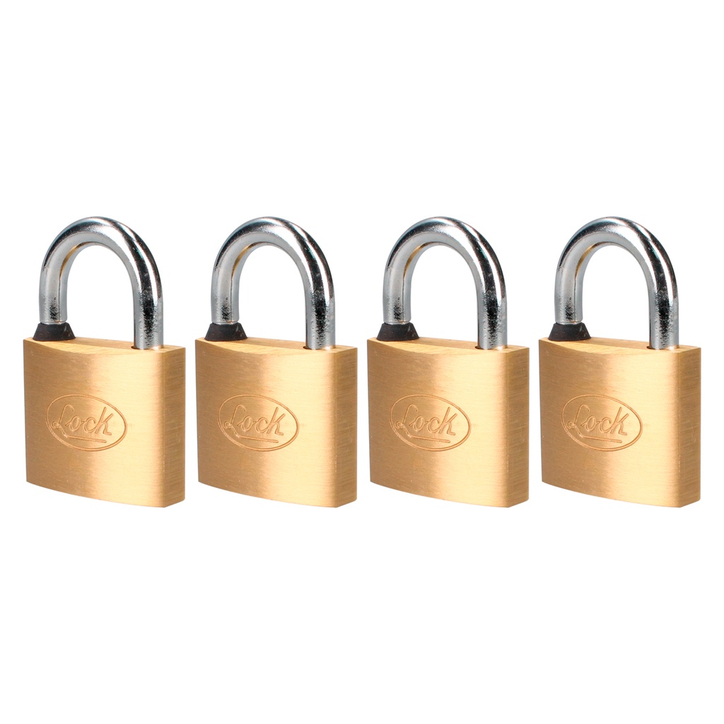 Juego de candados de latón cortos 40 mm, llave estándar, 4 piezas Lock