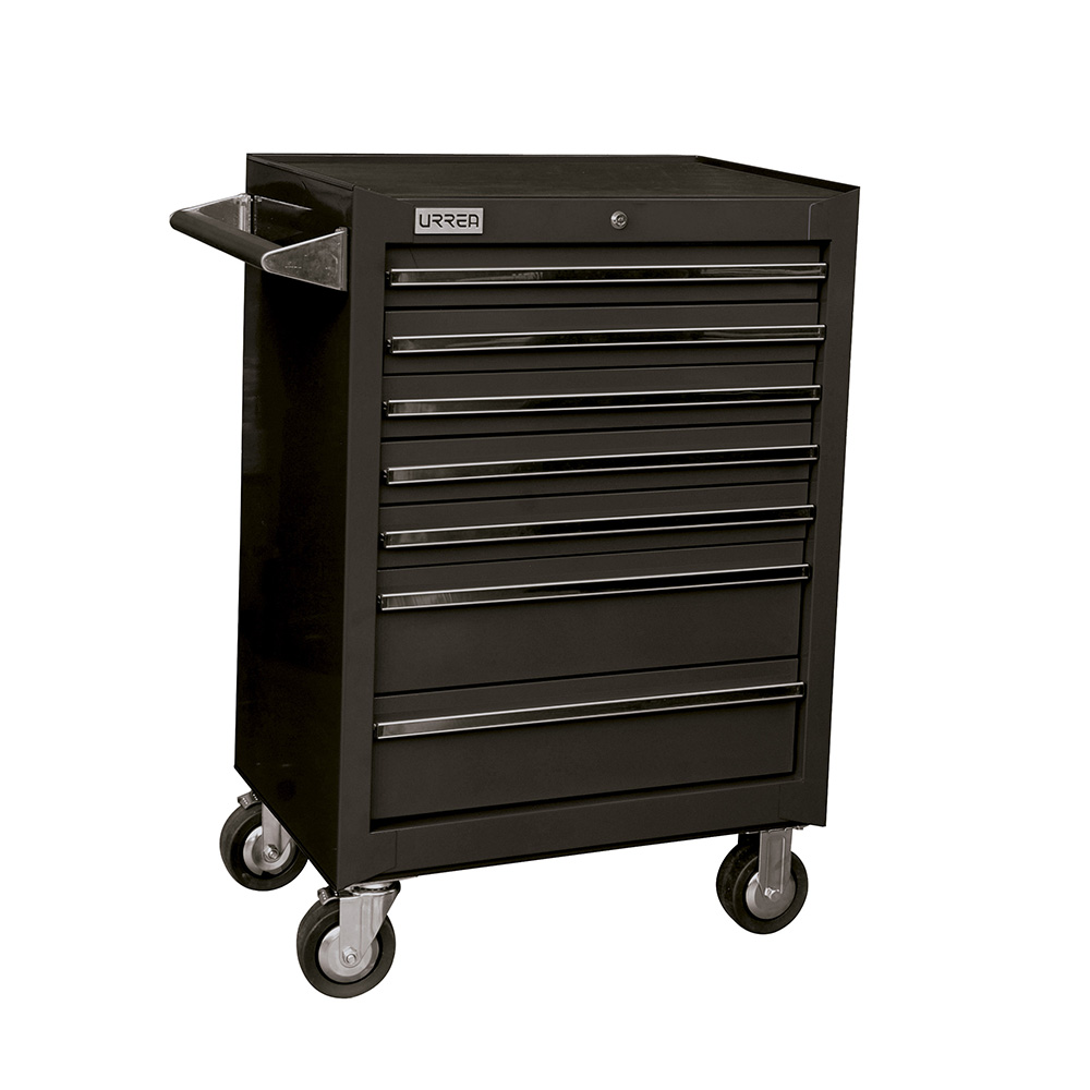 Gabinete móvil 7 gavetas color negro serie X 27" Urrea