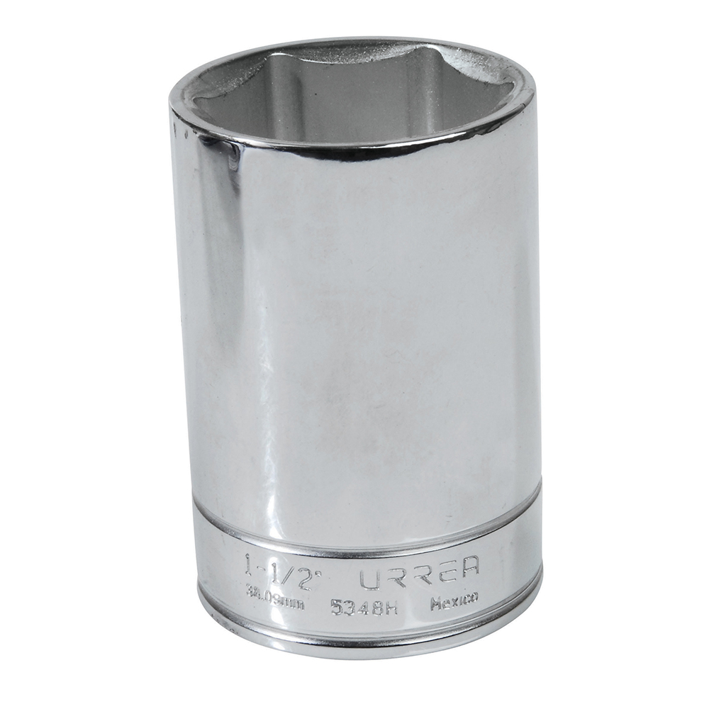 Dado largo cuadro de 1/2", 6 puntas, en pulgadas, 1-1/2" Urrea