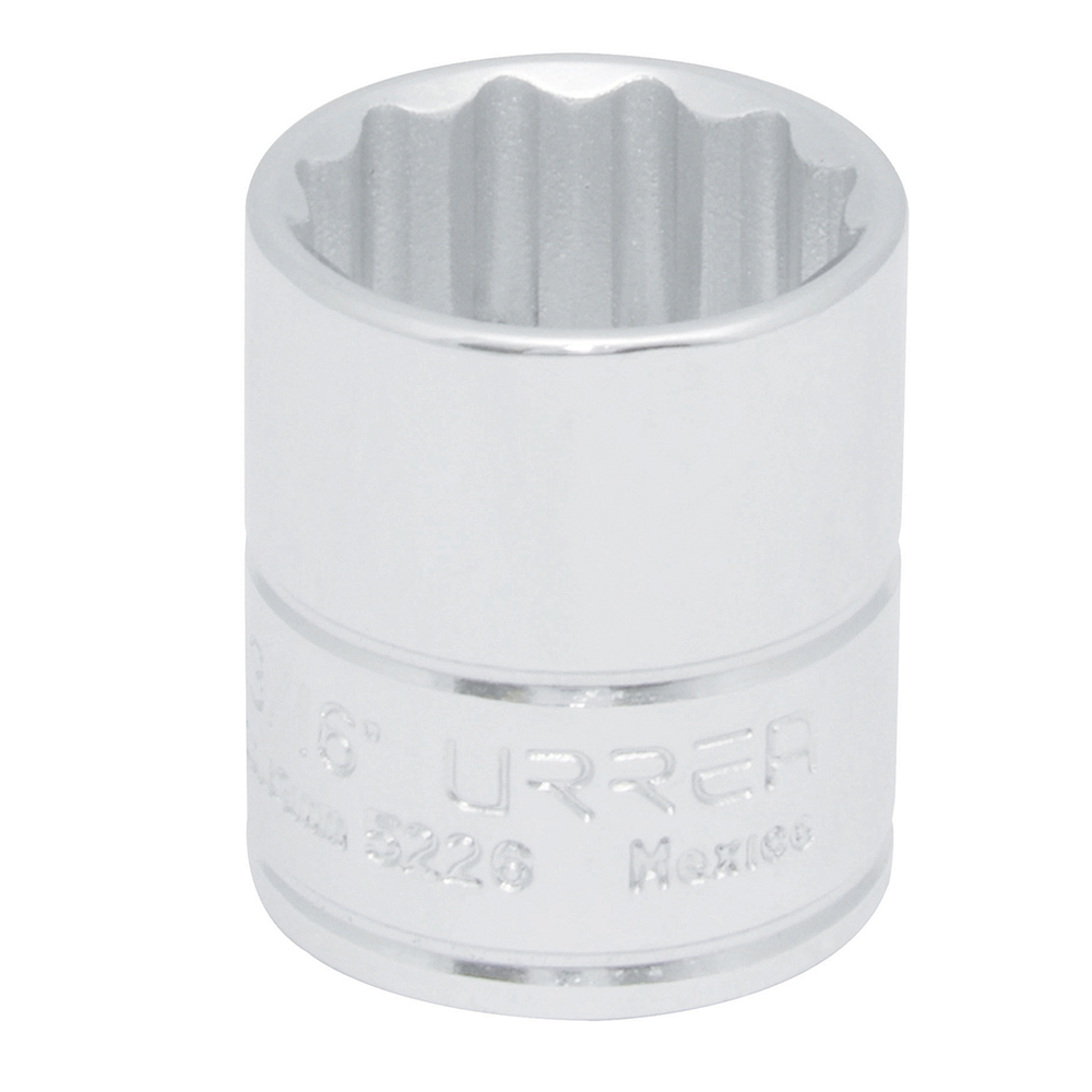 Dado cuadro de 3/8", 12 puntas, en pulgadas, 13/16" Urrea