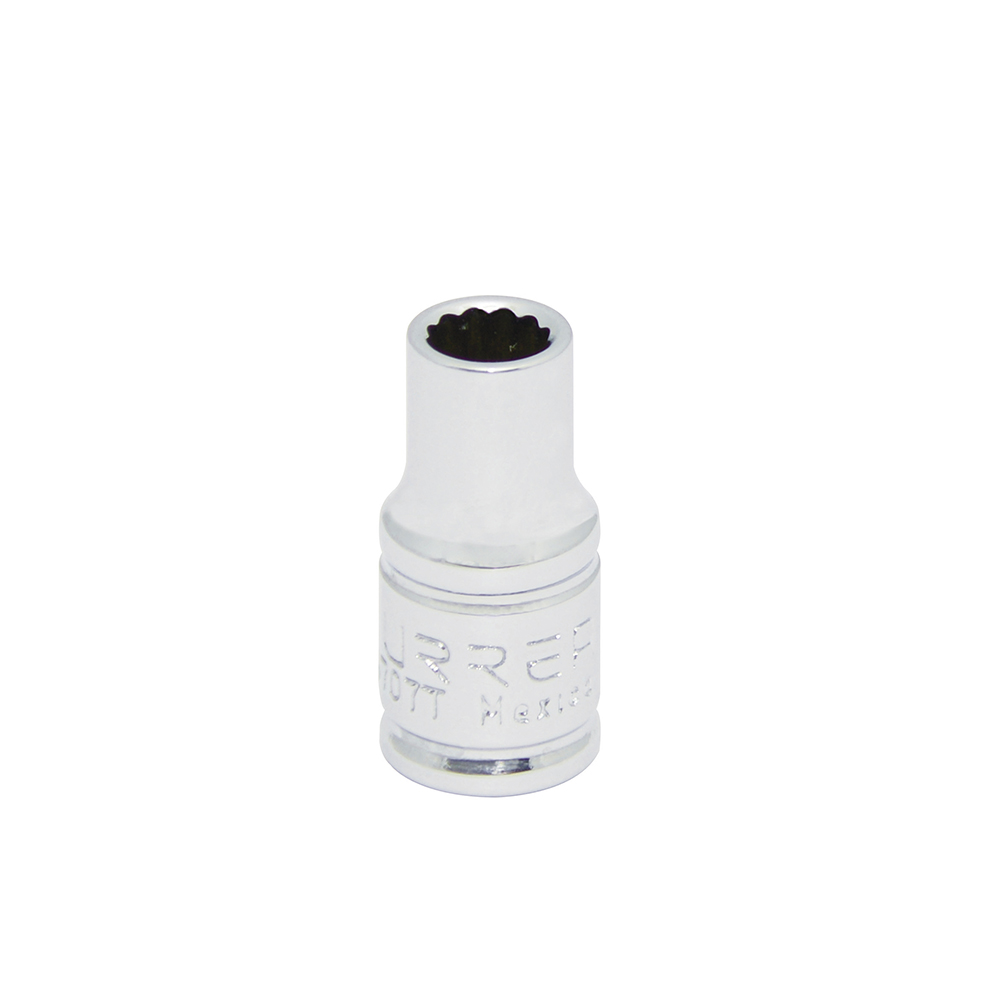 Dado cuadro de 1/4", 12 puntas, en pulgadas, 7/32" Urrea