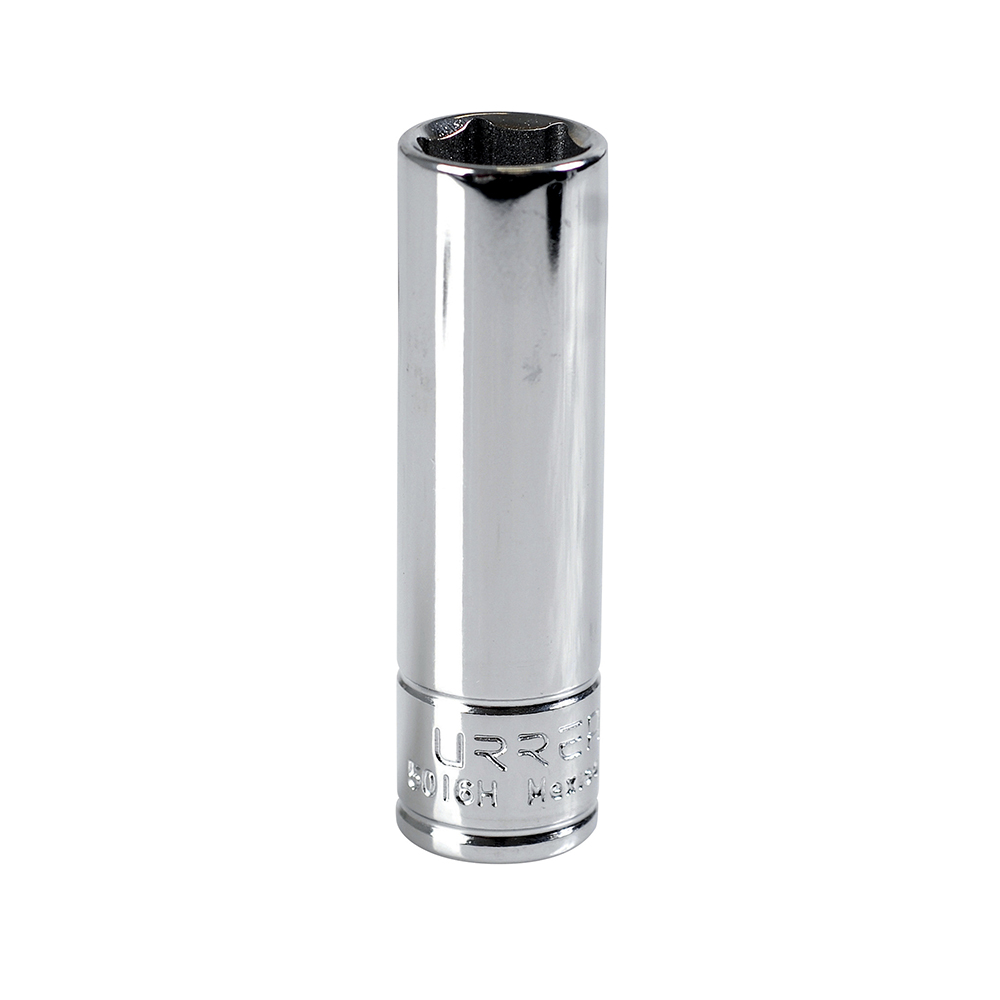 Dado largo cuadro de 3/8", 6 puntas, en pulgadas, 1/2" Urrea