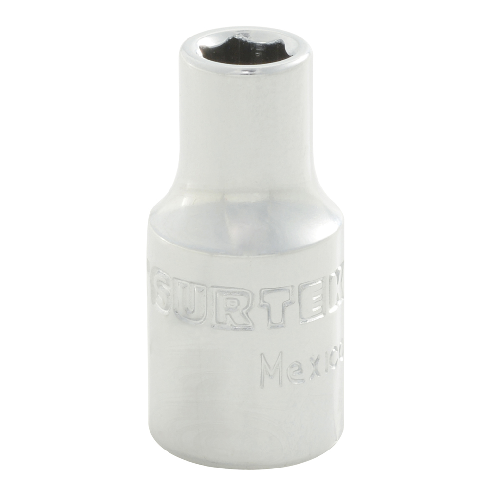 Dado cuadro de 1/4", 6 puntas, en pulgadas, 7/32" Surtek
