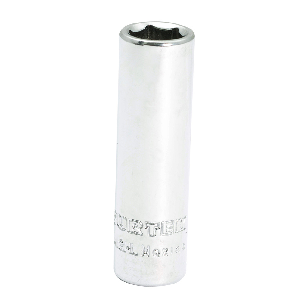 Dado largo cuadro de 1/4", 6 puntas, en pulgadas, 3/16" Surtek