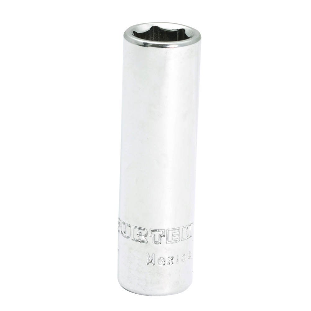 Dado largo cuadro de 1/4", 6 puntas, en pulgadas, 9/16" Surtek