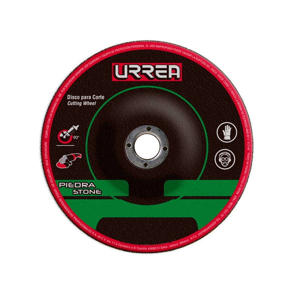 Disco abrasivo tipo 27 para piedra 7" x 1/8" Urrea