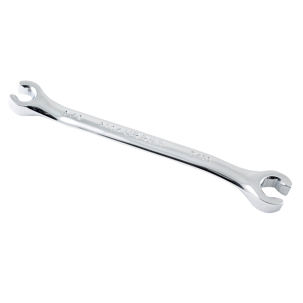 Llave abocinada pulido espejo en pulgadas, 6 puntas, 3/8" x 7/16" Urrea