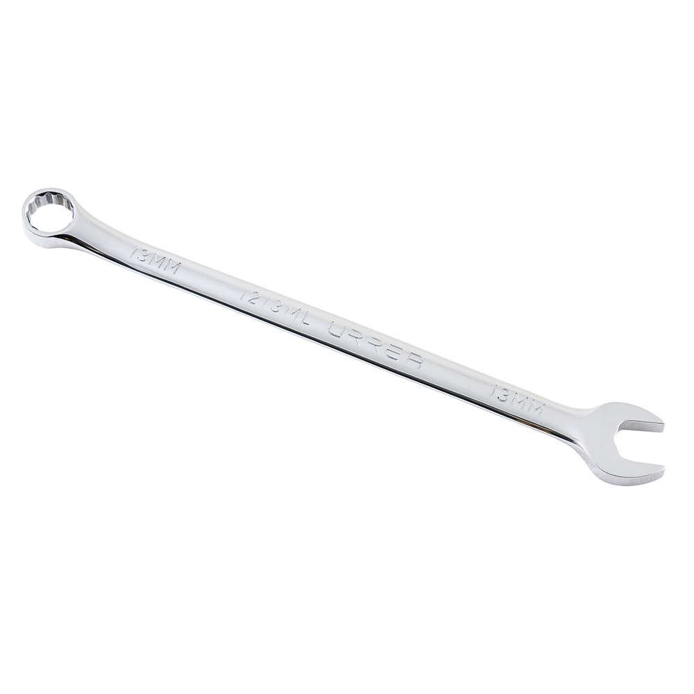 Llave combinada extra larga pulido espejo métrica, 12 puntas, 13 mm Urrea