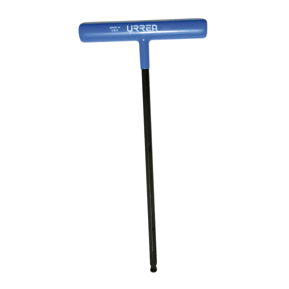 Llave hexagonal larga tipo "T" punta de bola ergonómica métrica, 8 mm Urrea