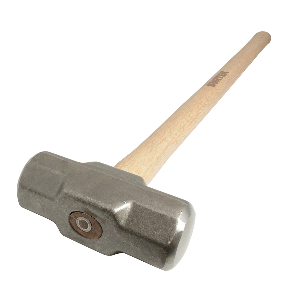 Marro octagonal cabeza forjada con mango largo de madera de 36", 14 lb Surtek