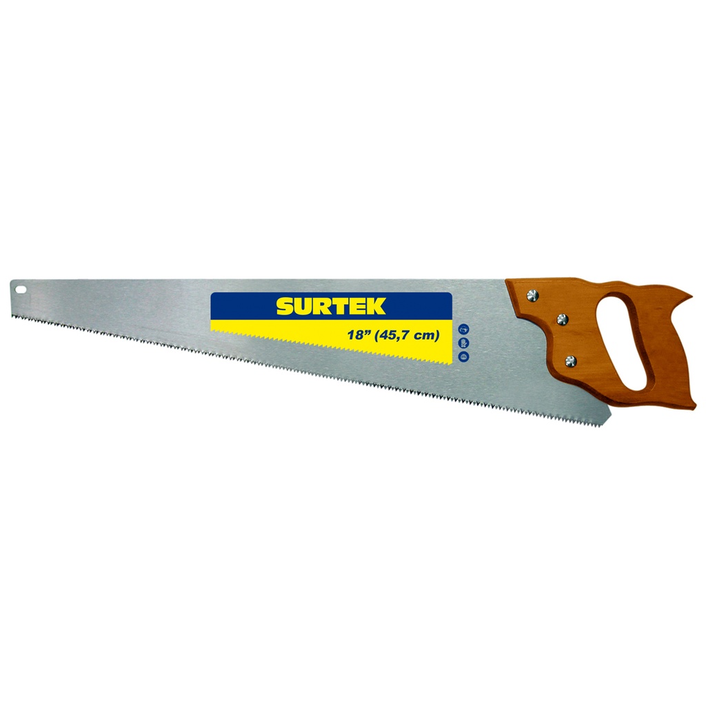 Serrucho triple filo con mango de madera de 22" Surtek
