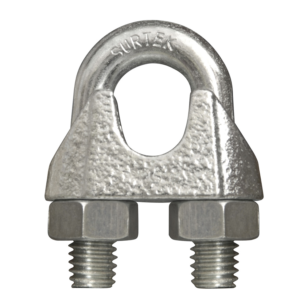 Perro de hierro maleable para cable de acero tipo alemán 3/8" Surtek