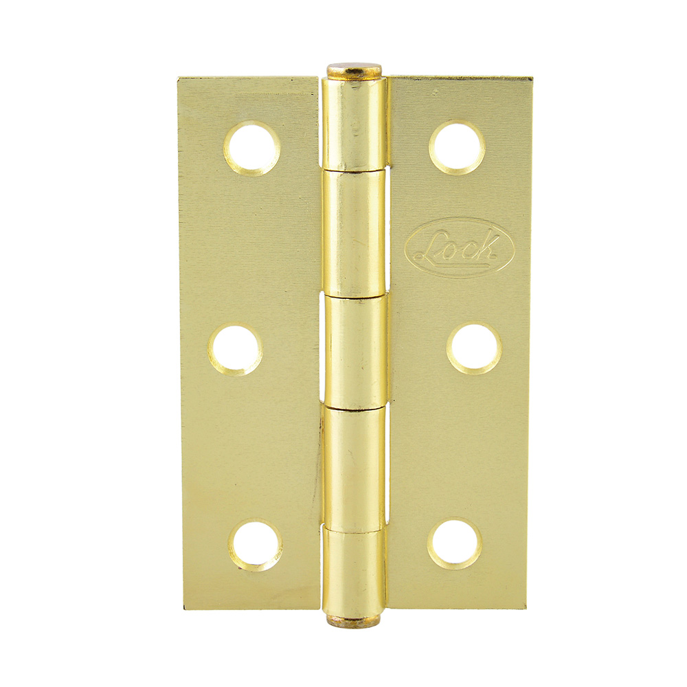 Bisagra alargada perno remachado de acero latón brillante 2" x 1.61" Lock