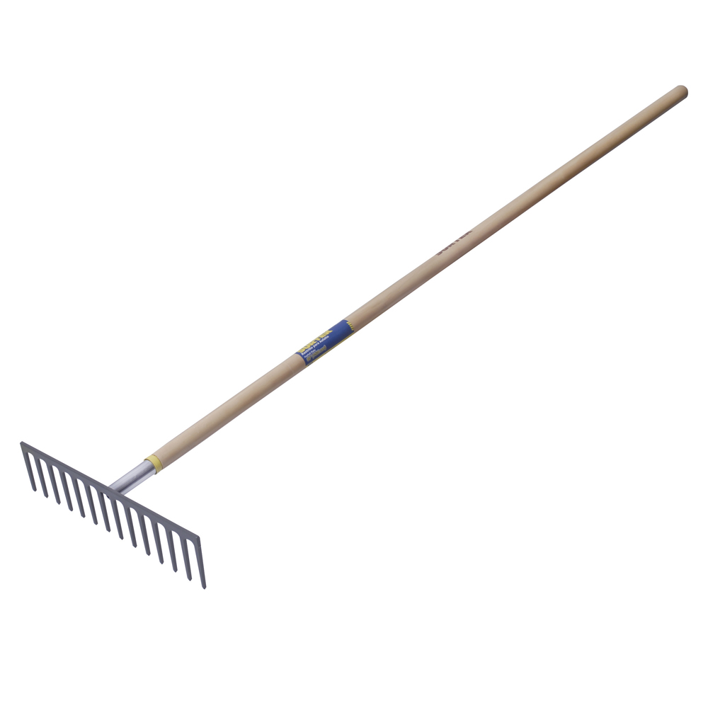 Rastrillo recto para asfalto con mango de fibra de vidrio 60", 16 dientes Surtek