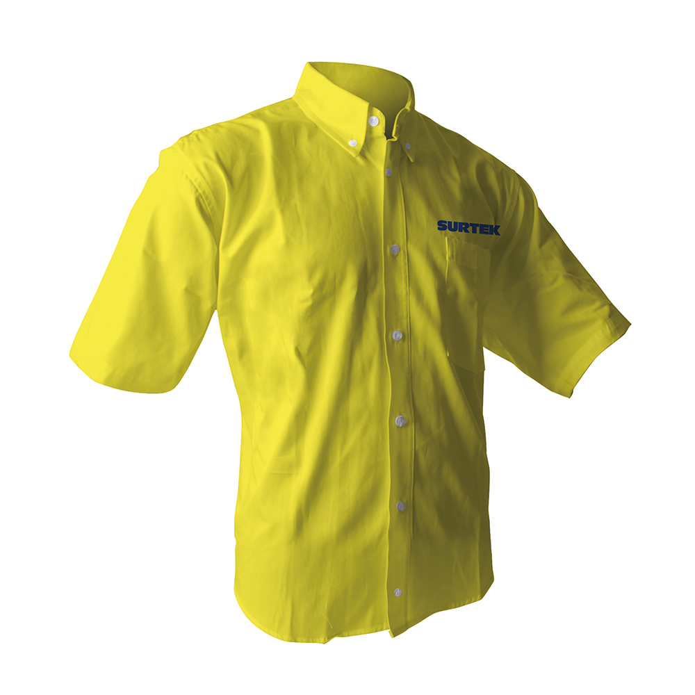Camisa de manga corta para caballero, color amarillo talla XL Surtek