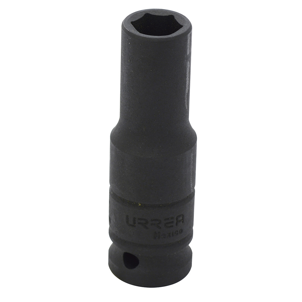 Dado de impacto largo cuadro de 1/2", 6 puntas, en pulgadas,  3/8" Urrea