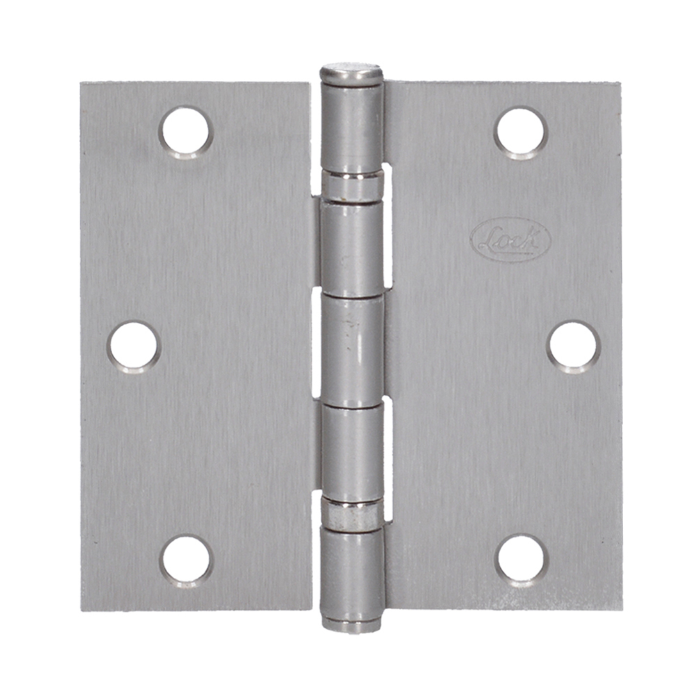 Bisagra cuadrada arquitectónica con balero de acero níquel satinado 4" x 4" Lock