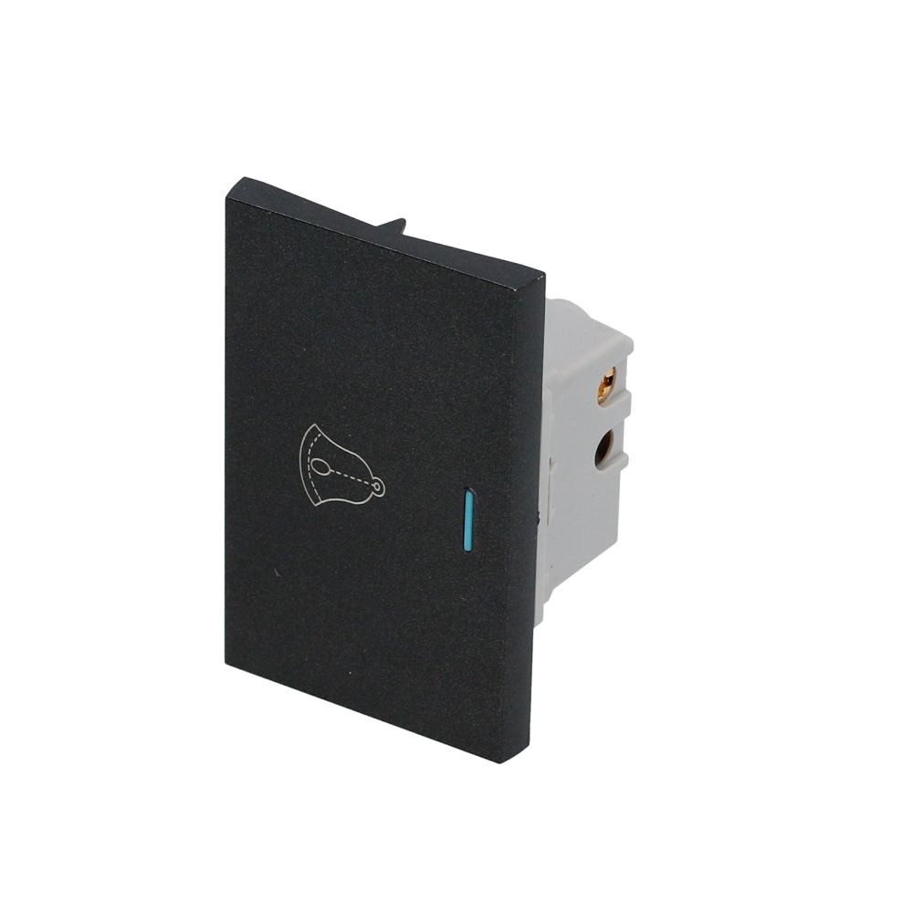 Interruptor para timbre 1/1, línea Premium, color negro Surtek