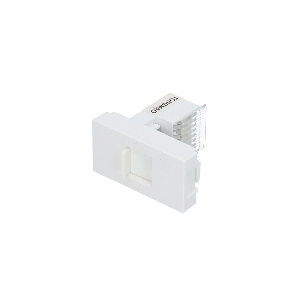 Toma para teléfono 1/3, línea Premium, color blanco Surtek