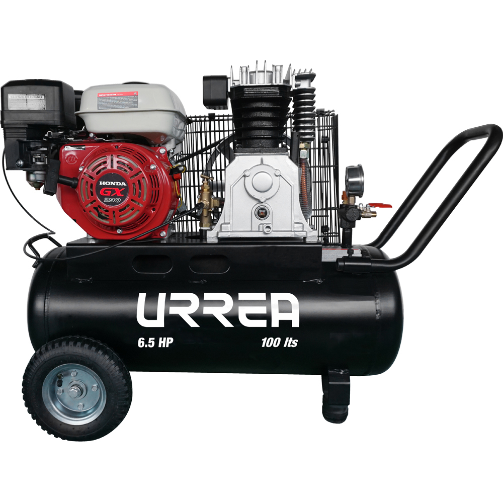 Compresor de aire eléctrico a gasolina 100L, 6.5HP Urrea