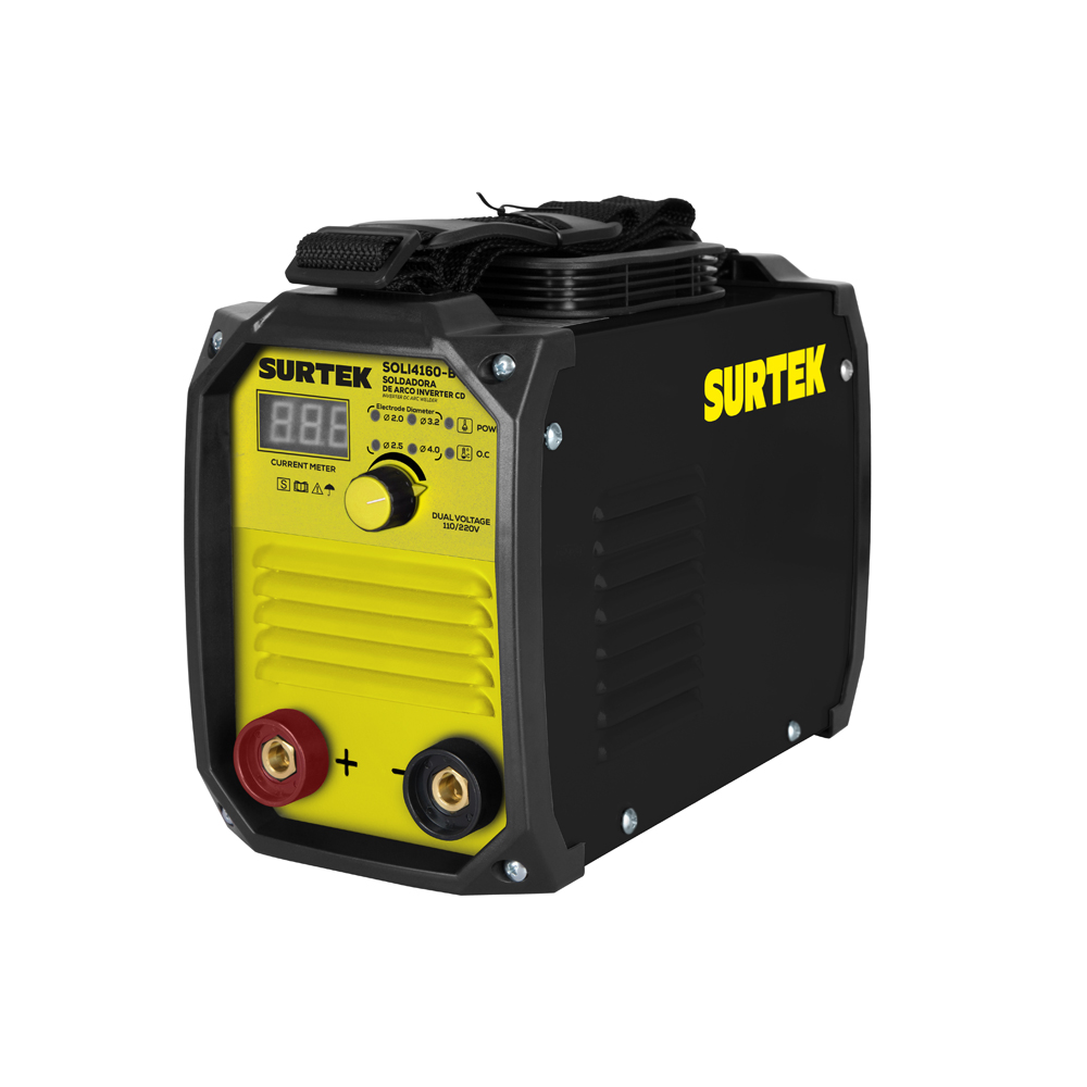 Soldadora inverter para electrodos de 1 fase bi voltaje 110 - 220 V, 160 A Surtek