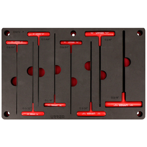 Juego de llaves hexagonales tipo "T" en pulgadas 8 piezas, CH272P-C Urrea