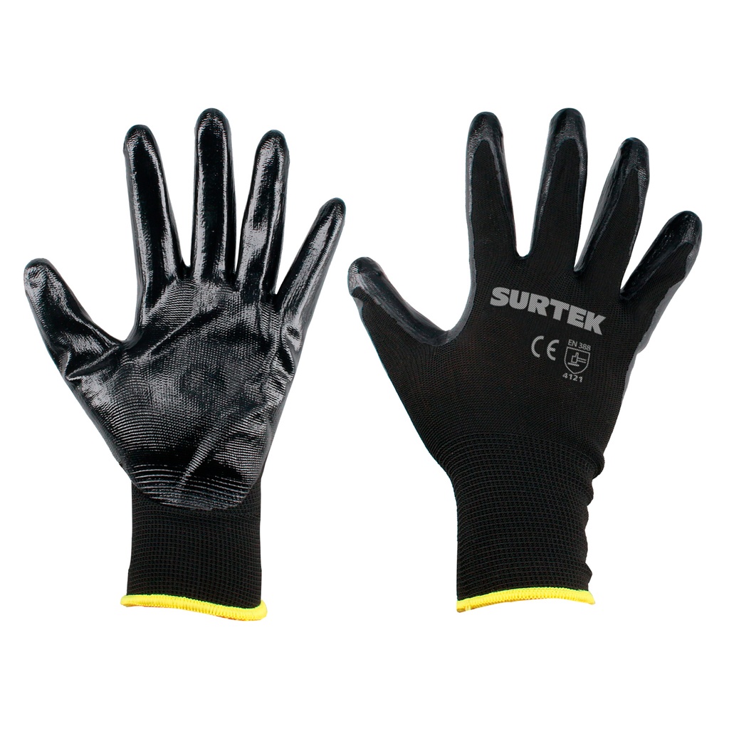 Guantes de nailon con recubrimiento de nitrilo G Surtek
