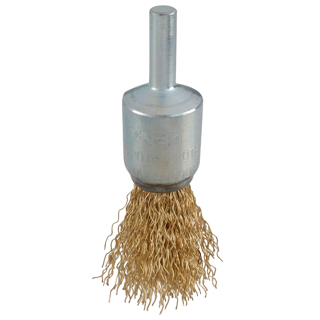 Carda copa ondulada alambre delgado 1-1/8" x 0.30 mm con zanco 1/4" Urrea