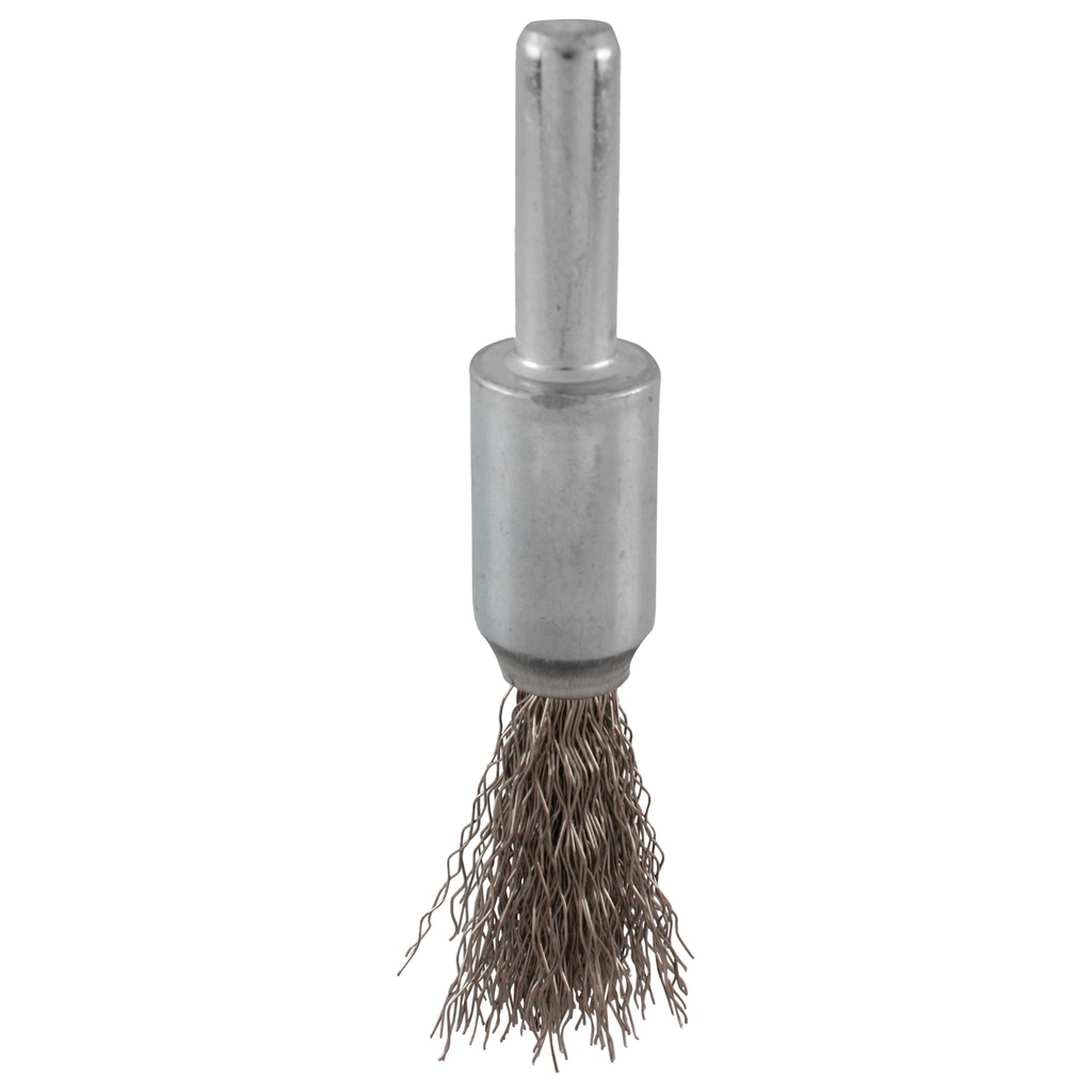 Carda copa ondulada alambre delgado de acero inoxidable 7/8" x 0.30 mm con zanco 1/4" Urrea