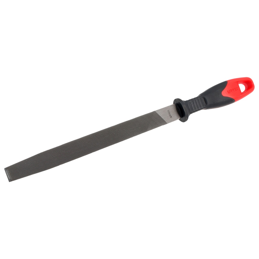 Lima plana bastarda con mango bimaterial 12" Urrea
