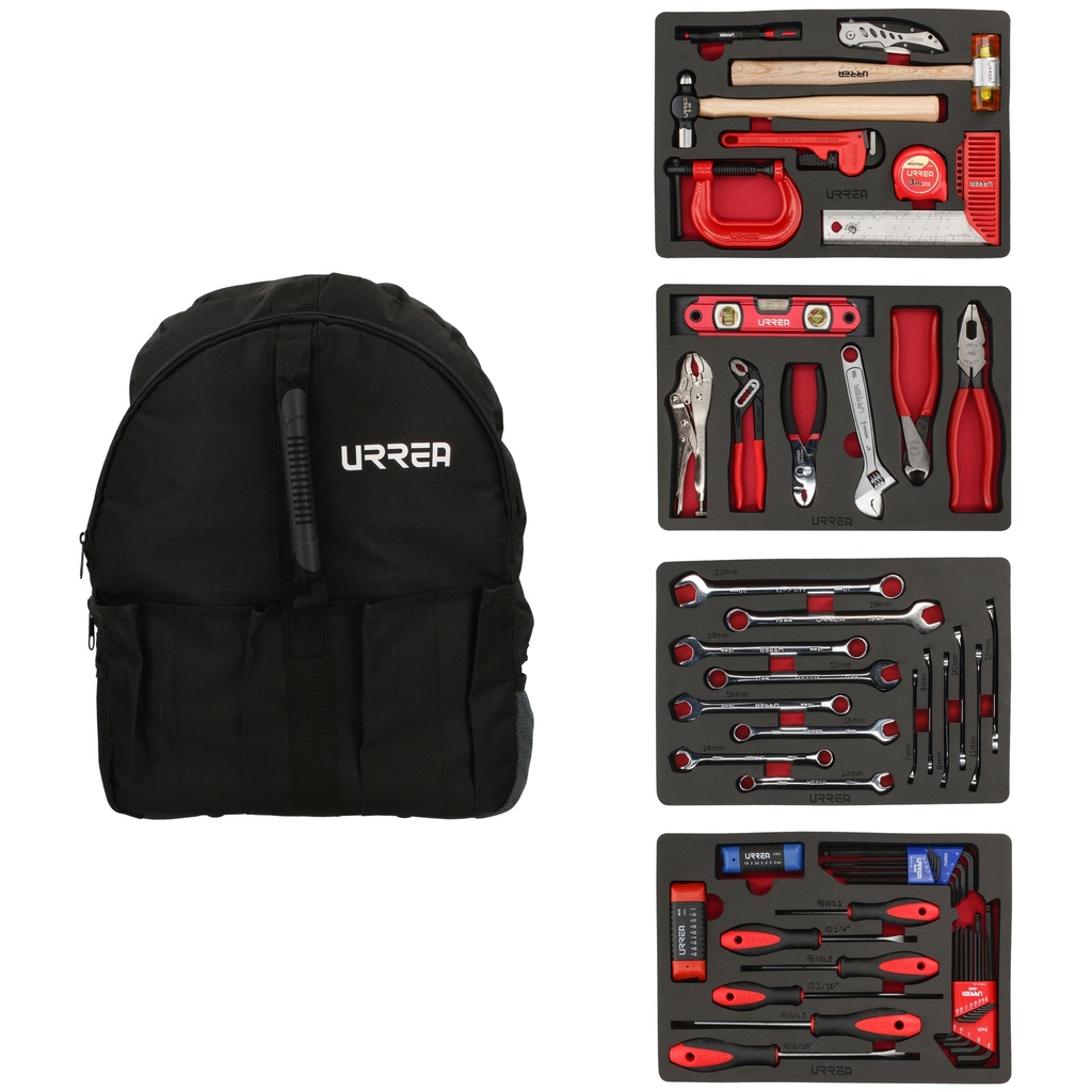 Juego combinado de herramienta 39 piezas, con mochila Urrea