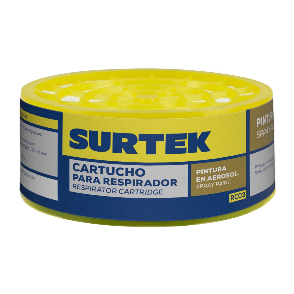 Cartucho para respirador con protección para pintura en aerosol Surtek