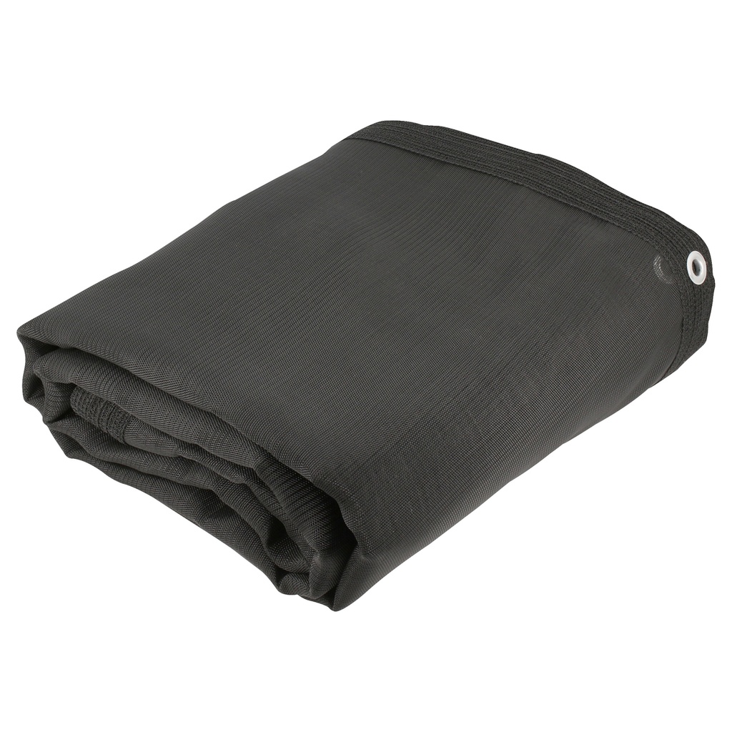 Toldo de malla sombra color negro 5 m x 3.60 m Surtek