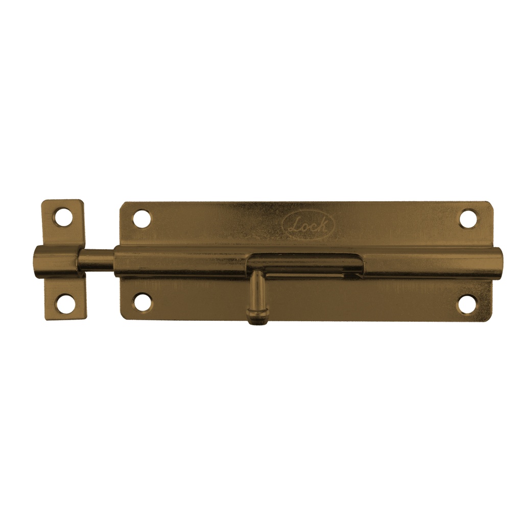 Pasador de sobreponer tipo barril acabado latón antiguo, 4 cm Lock