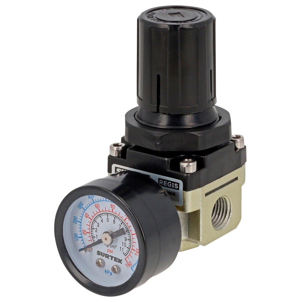 Regulador de aire con manómetro 150PSI Surtek