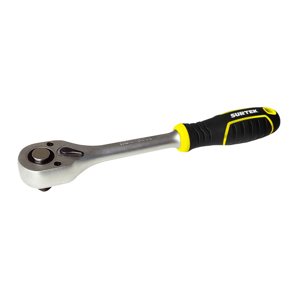 Matraca reversible con mango bimaterial, quick release, para dado cuadro de 1/4" Surtek
