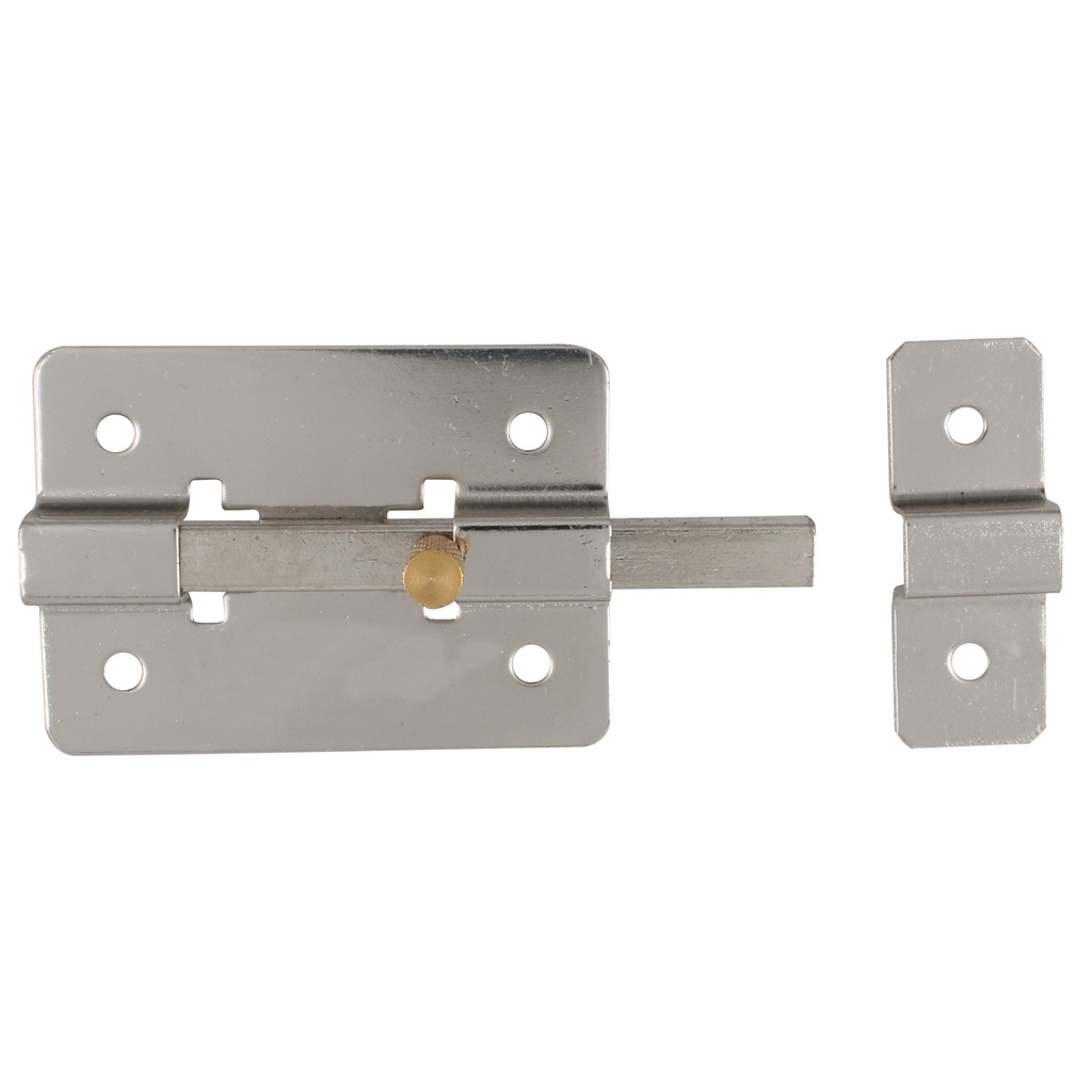 Pasador de sobreponer de barra cromo brillante 10 cm Lock