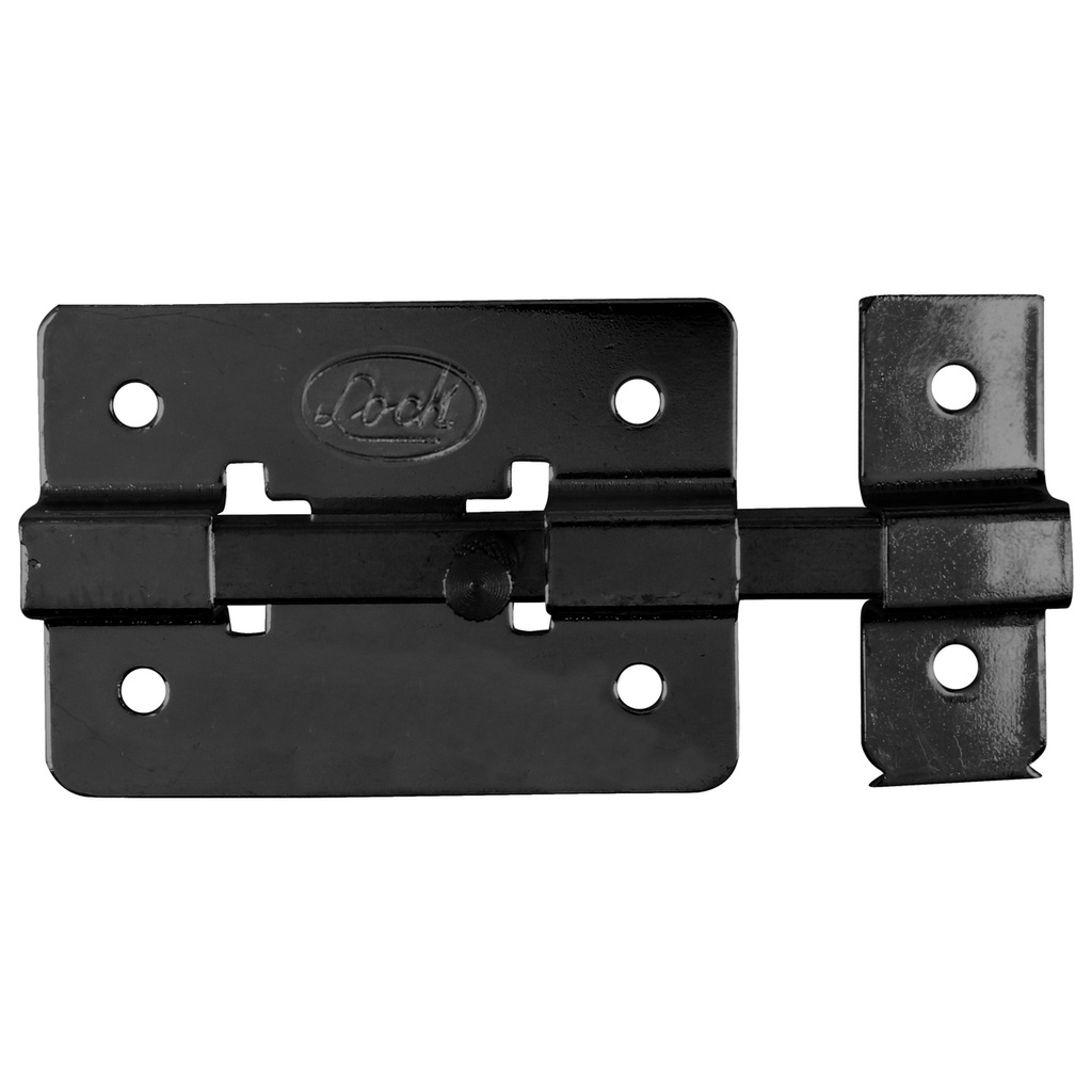 Pasador de sobreponer de barra acero negro 10 cm Lock