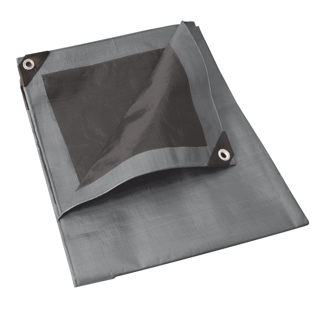 Lona de polietileno reforzada color gris, 5 x 7 m Surtek