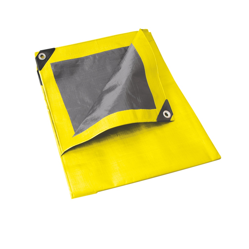 Lona de polietileno color amarillo con fondo plata, 5 x 6 m Foy