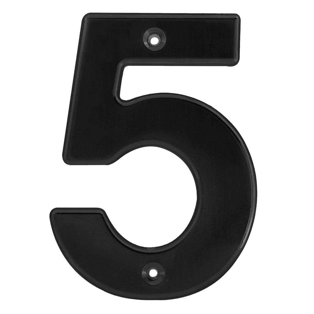 Número 5 bold 4" negro Lock