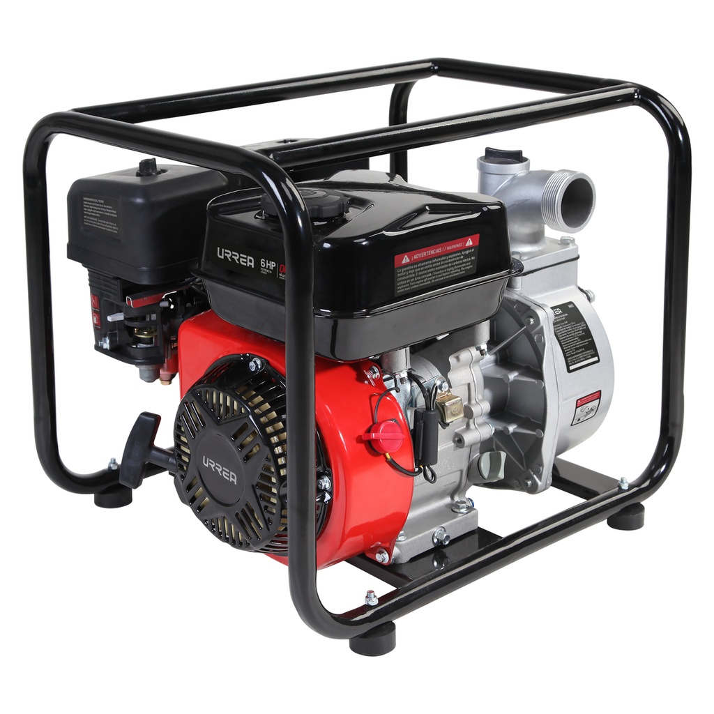 Motobomba a gasolina con diámetro de succión y descarga de 2 x 2", 6 HP Urrea