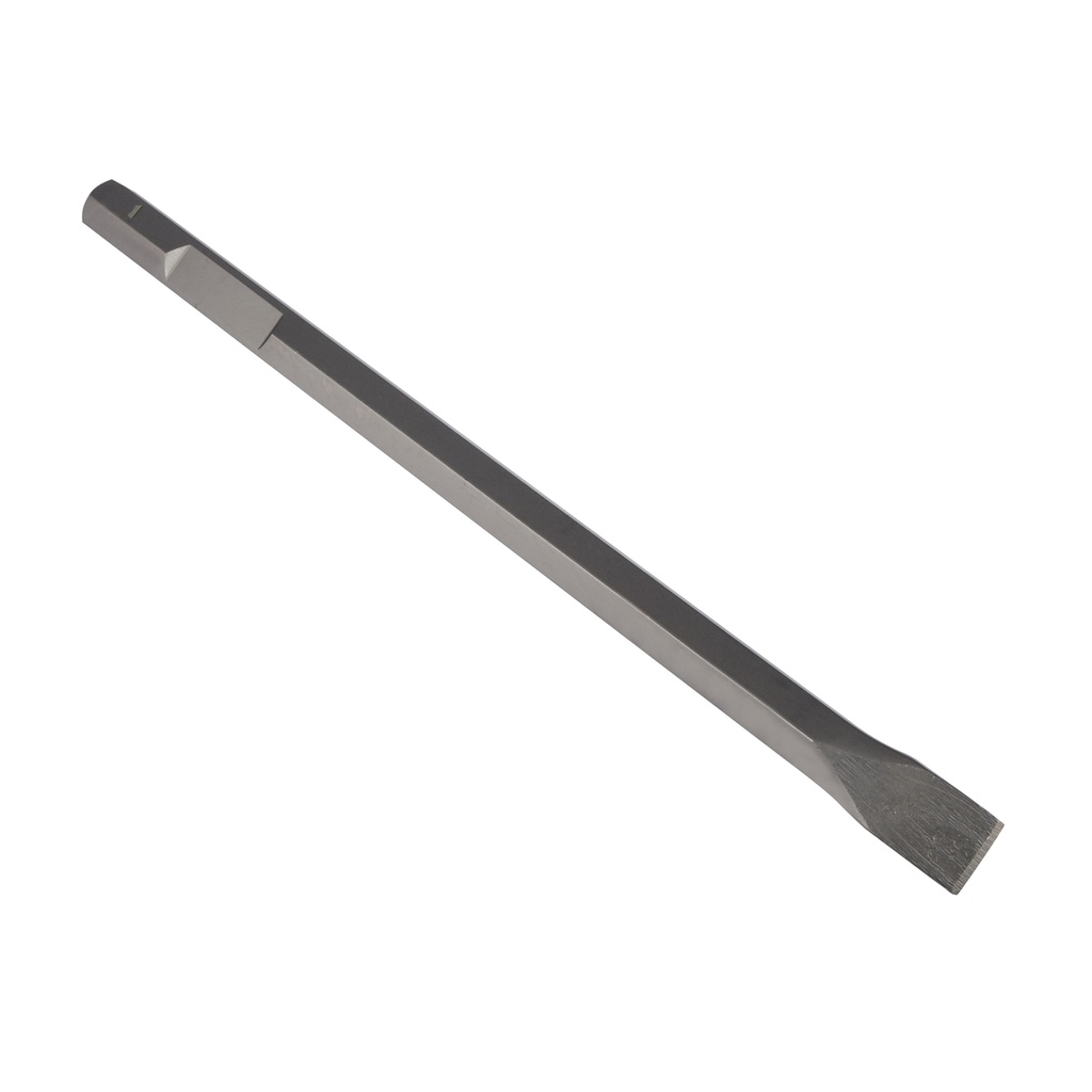 Cincel corta frío para martillos demoledores plano HEX 28 mm x 520 mm Urrea