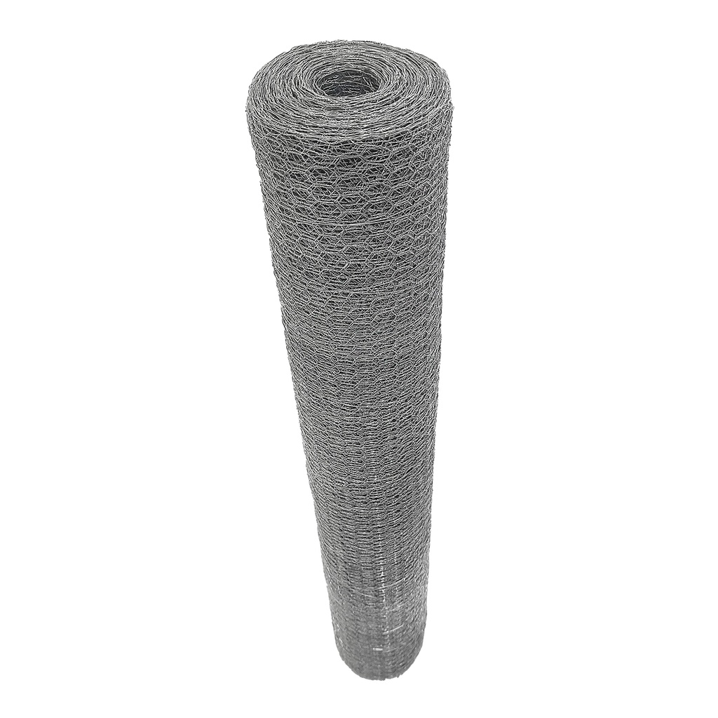 Malla hexagonal galvanizada calibre 22, abertura 25 mm, 1 x 45 m Surtek