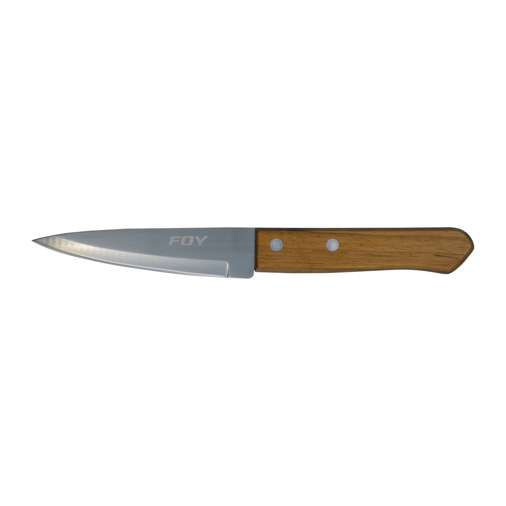 Cuchillo de acero inoxidable para chef con mango de madera de 5" Foy