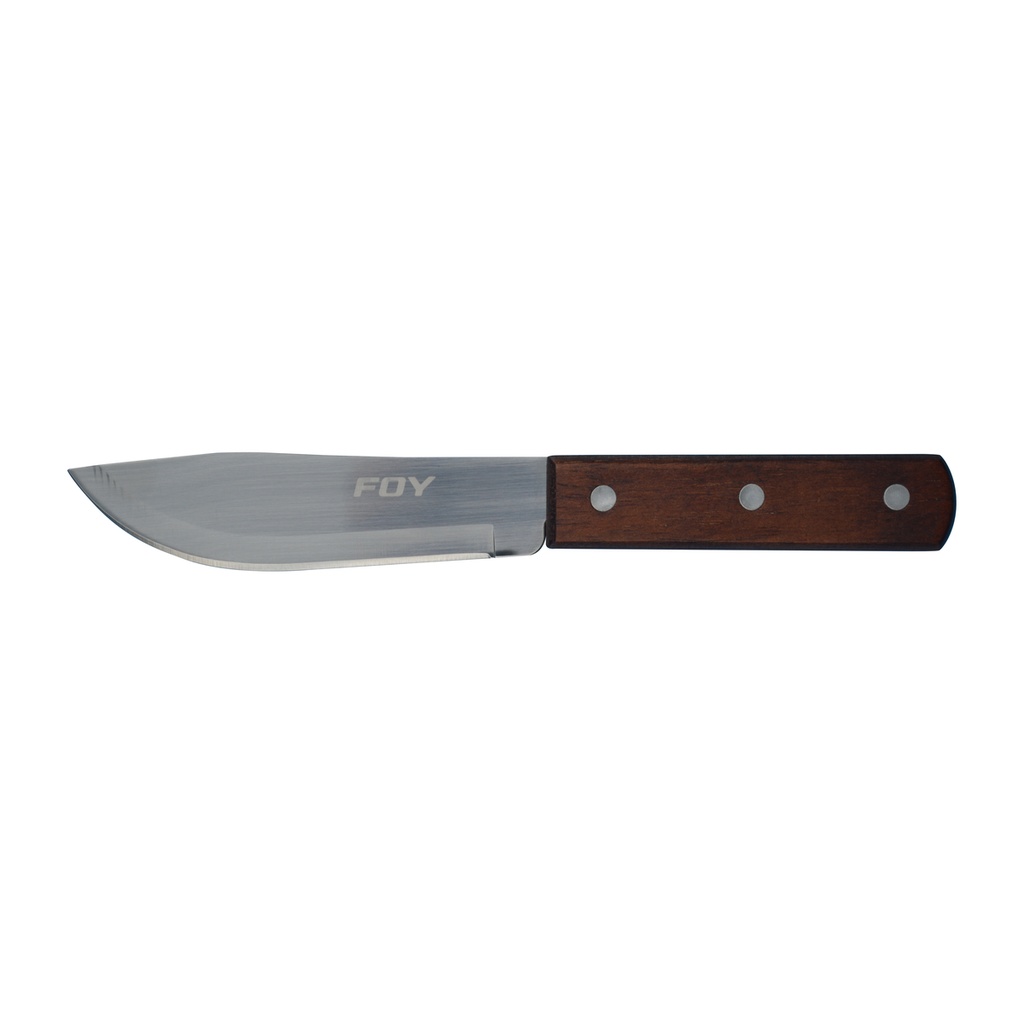 Cuchillo cebollero de acero inoxidable con mango de madera de 7" Foy