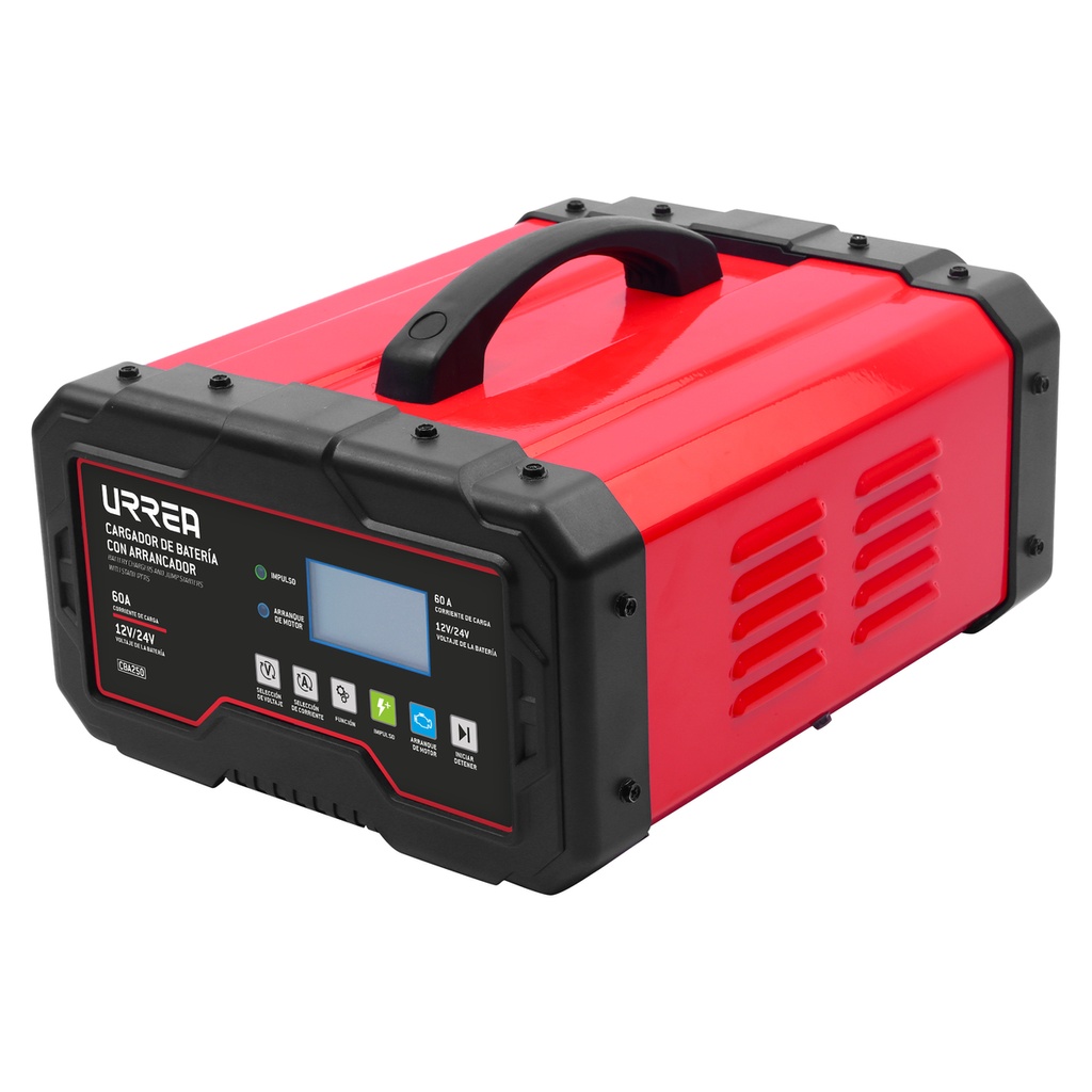 Cargador de batería con arrancador 250A, 12VDC, 24VDC Urrea