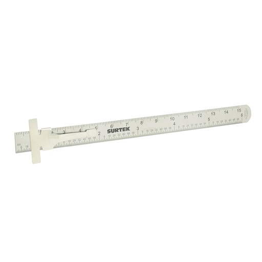 [122210] Regla de bolsillo de acero inoxidable 6" Surtek