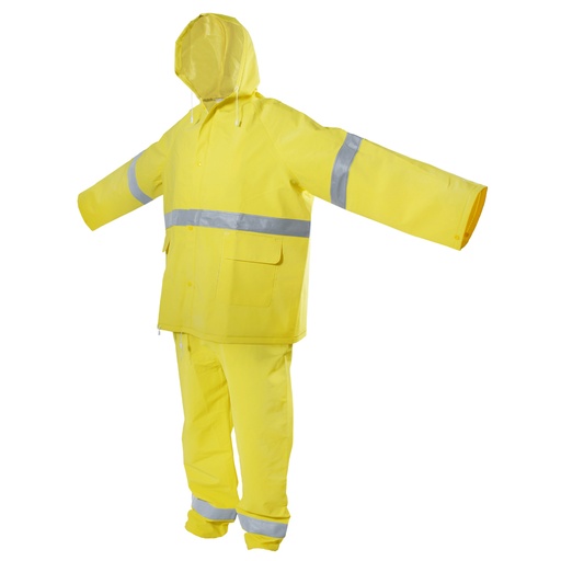 [137616] Traje impermeable con cintas reflejantes M, 2 piezas Surtek