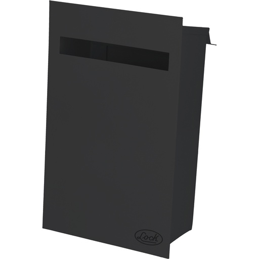 [11BZ] Buzón negro 21.5 x 35 x 10.5 cm Lock
